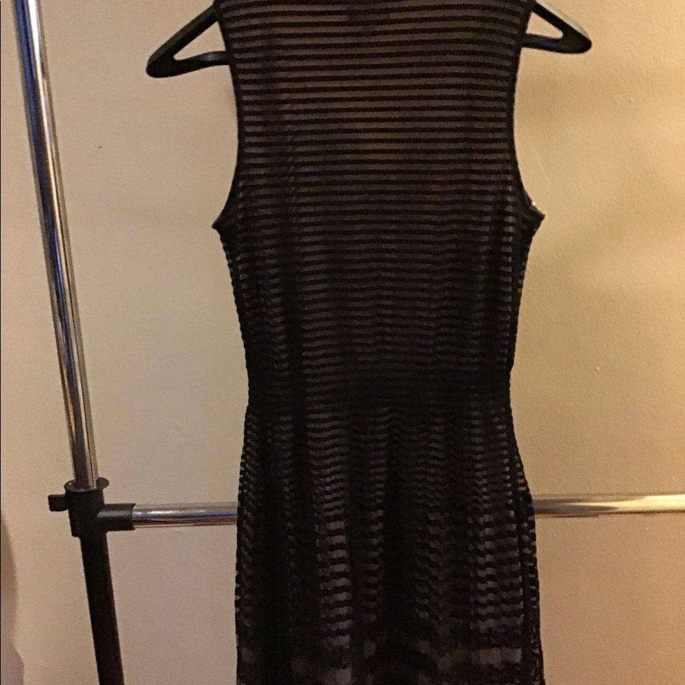 Maison Jules Lace Black Dress w/nude Linding